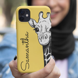 Personalisiert-Gelbe Giraffe Case-Mate iPhone Hülle