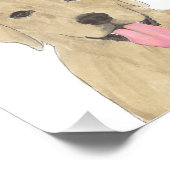 Personalisiert-gelbe Labrador-Kunst Fotodruck (Ecke)