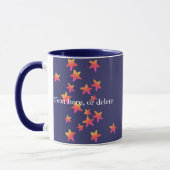 Personalisiert-gelbe rosa Sterne Tasse (Links)