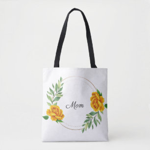 Personalisiert Gelbe Rosen Totbeutel Tasche
