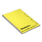 Personalisiert-Gelbe Schriftzeichen Notizblock (Rechte Seite)