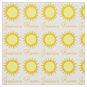 Personalisiert-Gelbe Sonne Sonniger Sommer Sonnens Stoff