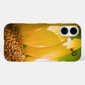 Personalisiert Gelbe Sonnenblume Apple iPhone Case (Rückseite (Horizontal))