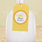 Personalisiert-Gelbe Sonnenschutzdusche Geschenkanhänger