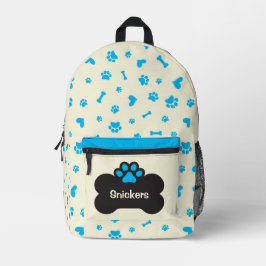 Personalisiert Gelbe und blaue Hundepange Bedruckter Rucksack
