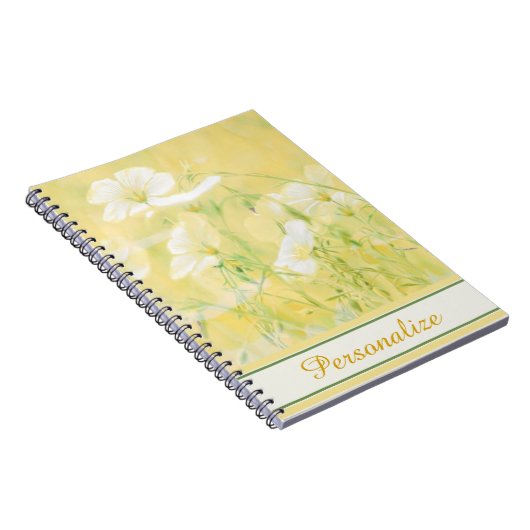 Personalisiert Gelbe Wildblumen Notizblock (Rechte Seite)