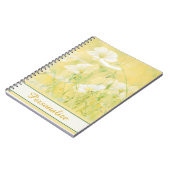 Personalisiert Gelbe Wildblumen Notizblock (Linke Seite)