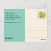 Personalisiert - Gelber Stargazer Save the Date Postkarte (Rückseite)