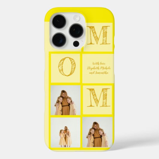 Personalisiert-Gelbes iPhone Case-Custom Foto|Text Case-Mate iPhone Hülle (Rückseite)