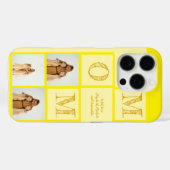Personalisiert-Gelbes iPhone Case-Custom Foto|Text Case-Mate iPhone Hülle (Rückseite (Horizontal))