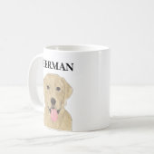 Personalisiert-gelbes Labrador Kaffeetasse (Vorderseite Links)