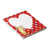 Personalisiert-gelbes Labrador-Welpenhug Notizblock (angewinkelt)