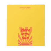 Personalisiert-gelbes Motivierend Notepad Notizblock (Vorderseite)