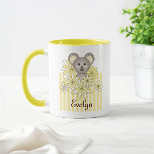 Personalisiert-gelbes Niedliches Baby Koala Bären  Tasse