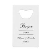 Personalisiert Geldbeutel Flaschenöffner (Vorderseite)