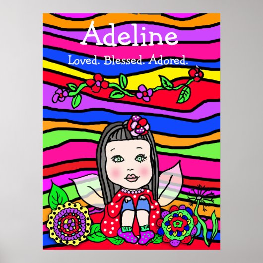 Personalisiert geliebte, gesegnete und bewunderte poster (Vorne)