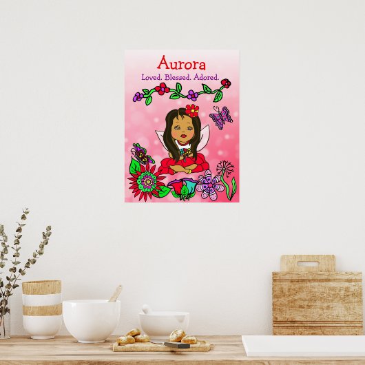 Personalisiert geliebte, gesegnete und bewunderte poster (Küche)