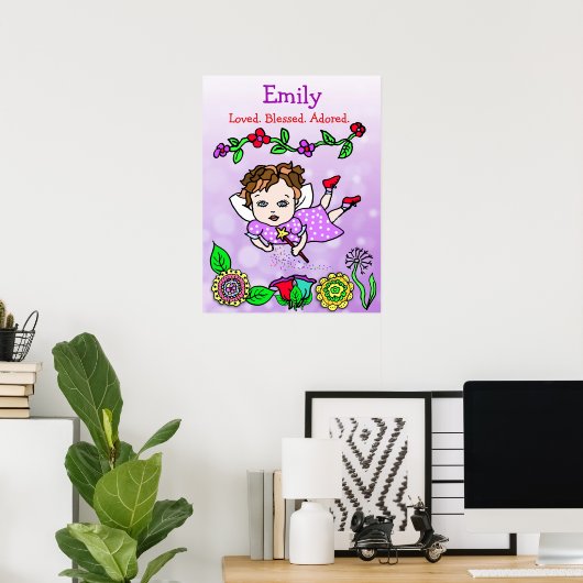 Personalisiert geliebte, gesegnete und bewunderte poster (Heimbüro)