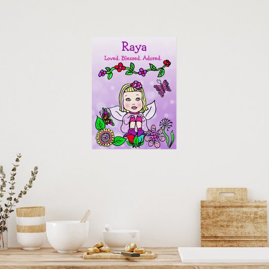 Personalisiert geliebte, gesegnete und bewunderte poster (Küche)