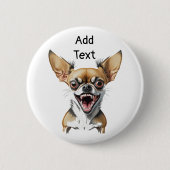 Personalisiert Gemein Chihuahua | Funny Dogs Button (Vorderseite)