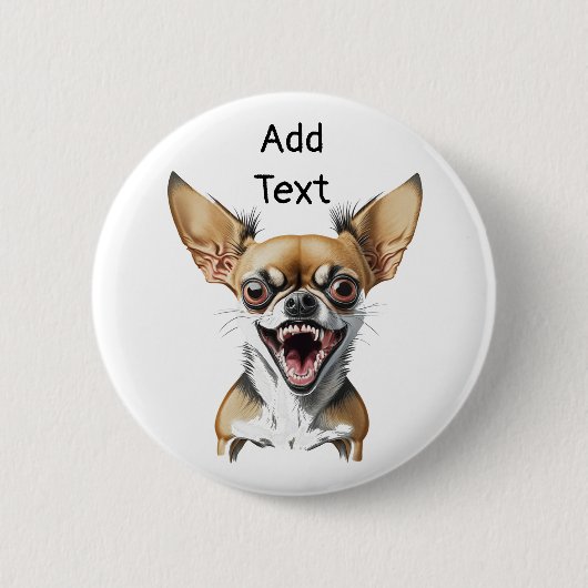 Personalisiert Gemein Chihuahua | Funny Dogs Button (Vorderseite)