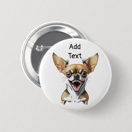 Personalisiert Gemein Chihuahua | Funny Dogs Button (Vorne & Hinten)