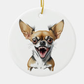 Personalisiert Gemein Chihuahua | Funny Dogs Keramik Ornament (Vorne)