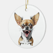 Personalisiert Gemein Chihuahua | Funny Dogs Keramik Ornament (Links)