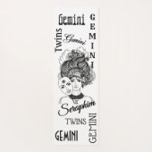 Personalisiert Gemini Masked Lady Zodiac Yogamatte (Rückseite)