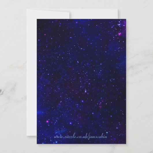 Personalisiert Gemini Zodiac Galaxy Party Einladung (Rückseite)
