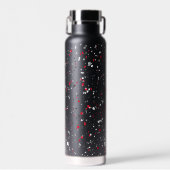 Personalisiert Geometric Red Gray Black Terrazzo Trinkflasche (Vorne)