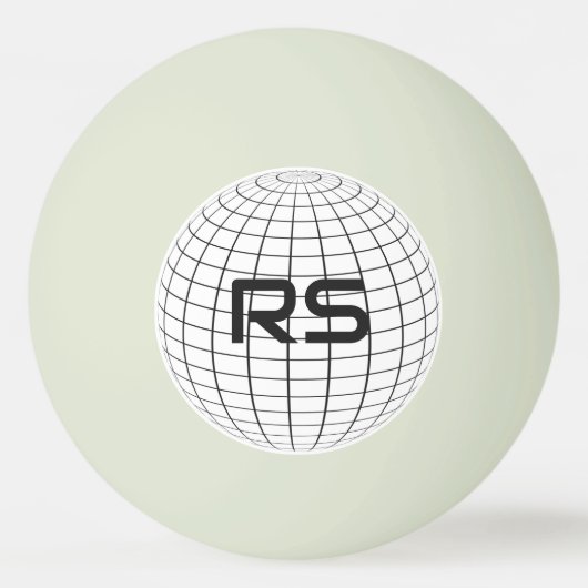 Personalisiert Geometrische Globe Monogram-Golfbäl Tischtennisball (Vorderseite)