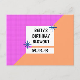 Personalisiert - Geometrischer Geburtstag Save the Postkarte