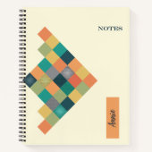 Personalisiert Geometrisches Notebook - Zurück zur Notizblock (Vorderseite)