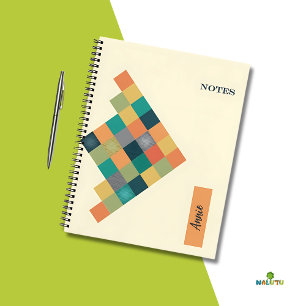 Personalisiert Geometrisches Notebook - Zurück zur Notizblock