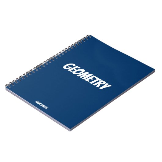 Personalisiert Geometry Simple Royal Blue Notizblock (Linke Seite)