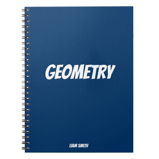 Personalisiert Geometry Simple Royal Blue Notizblock (Vorderseite)