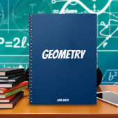 Personalisiert Geometry Simple Royal Blue Notizblock