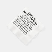 Personalisiert geprägtes Cocktailpapier Napkins Serviette (Ecke)