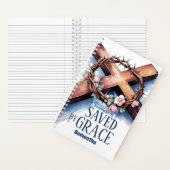Personalisiert Gerettet durch Grace Christlich Jou Notizblock (Innen)