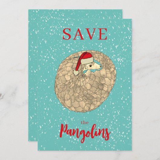 Personalisiert Gerettet Pangolin Weihnachten (Vorne/Hinten)