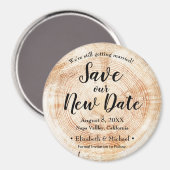Personalisiert Gerettet unser neues Datum Holzdruc Magnet (Vorderseite/Rückseite)