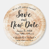 Personalisiert Gerettet unser neues Datum Holzdruc Magnet (Vorne)