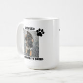 Personalisiert gerettet wird meine Lieblingszucht Kaffeetasse (Vorderseite Links)