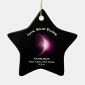 Personalisiert GESAMT SOLAR ECLIPSE 2024 Keramik S Ornament (Vorne)