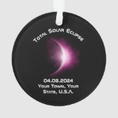 Personalisiert GESAMT SOLAR ECLIPSE 2024 Souvenir Ornament (Rückseite)