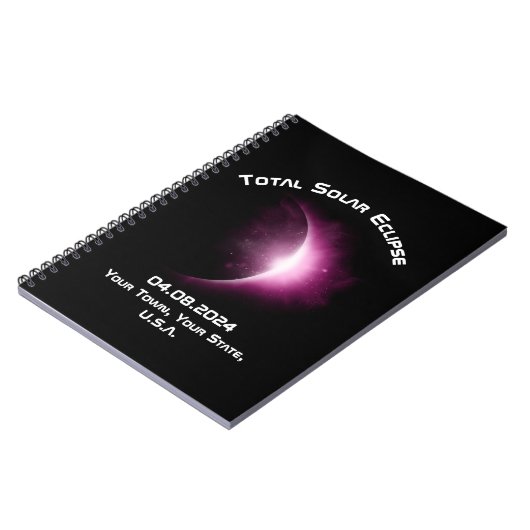 Personalisiert GESAMTSPIELE ECLIPSE 2024 - Reiseta Notizblock (Linke Seite)