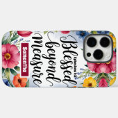 Personalisiert gesegnet jenseits der Messgröße Chr Case-Mate iPhone Hülle (Rückseite (Horizontal))