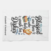 Personalisiert gesegnet sind diejenigen, die helfe geschirrtuch (Horizontal)