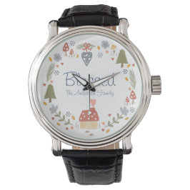 Personalisiert gesegnete, gemütliche Hütte Hygge Armbanduhr